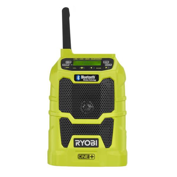 Ryobi ONE+ 18V Cordless Compact Radio with Bluetooth Wireless Technology with 2.0 Ah Battery and Charger