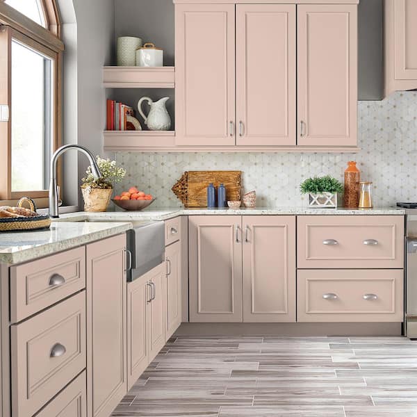 1 gal. #M190-1 Pink Sea Salt Semi-Gloss Enamel Interior/Exterior Cabinet, Door & Trim Paint
