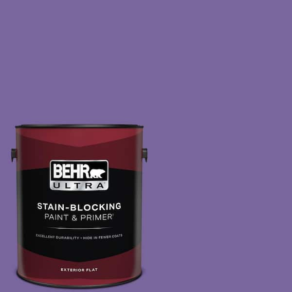 BEHR ULTRA 1 gal. #PPU16-03 Purple Paradise Flat Exterior Paint & Primer