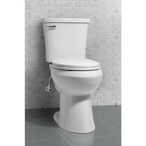 2-Piece 1.1 GPF/1.6 GPF High Efficiency Dual Flush Complete Elongated Toilet in White, Seat Included (6-Pack )