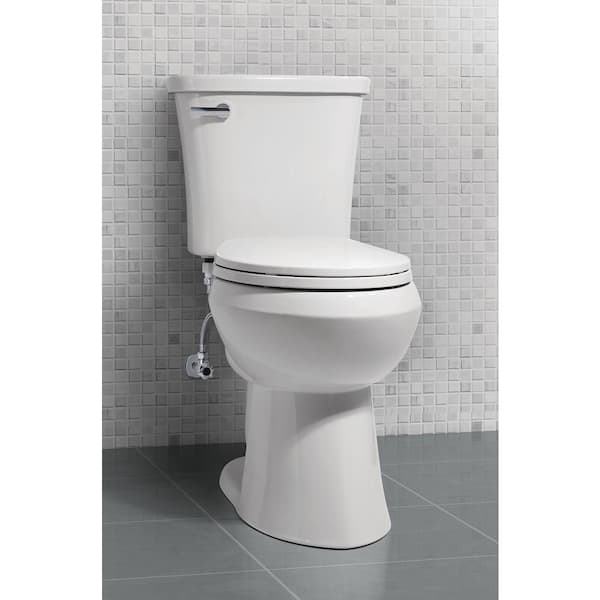 Reviews for Glacier Bay Power Flush 2-Piece 1.28 Gallons Per Flush GPF  Single Flush Round Toilet in White with Slow-Close Seat Included