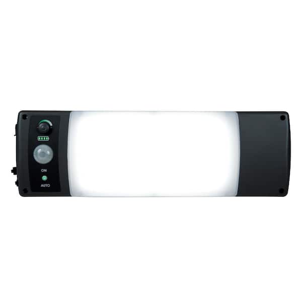HALO 180-Watt Equivalent 360-Degree Motion Activated Outdoor Integrated LED Bronze Off-Grid Solar Area Light 2400 Lumens