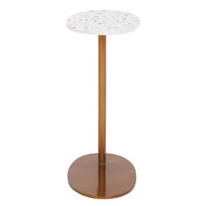 Terrassa 15.8 in. Bronze/Multi Oval Metal End Table