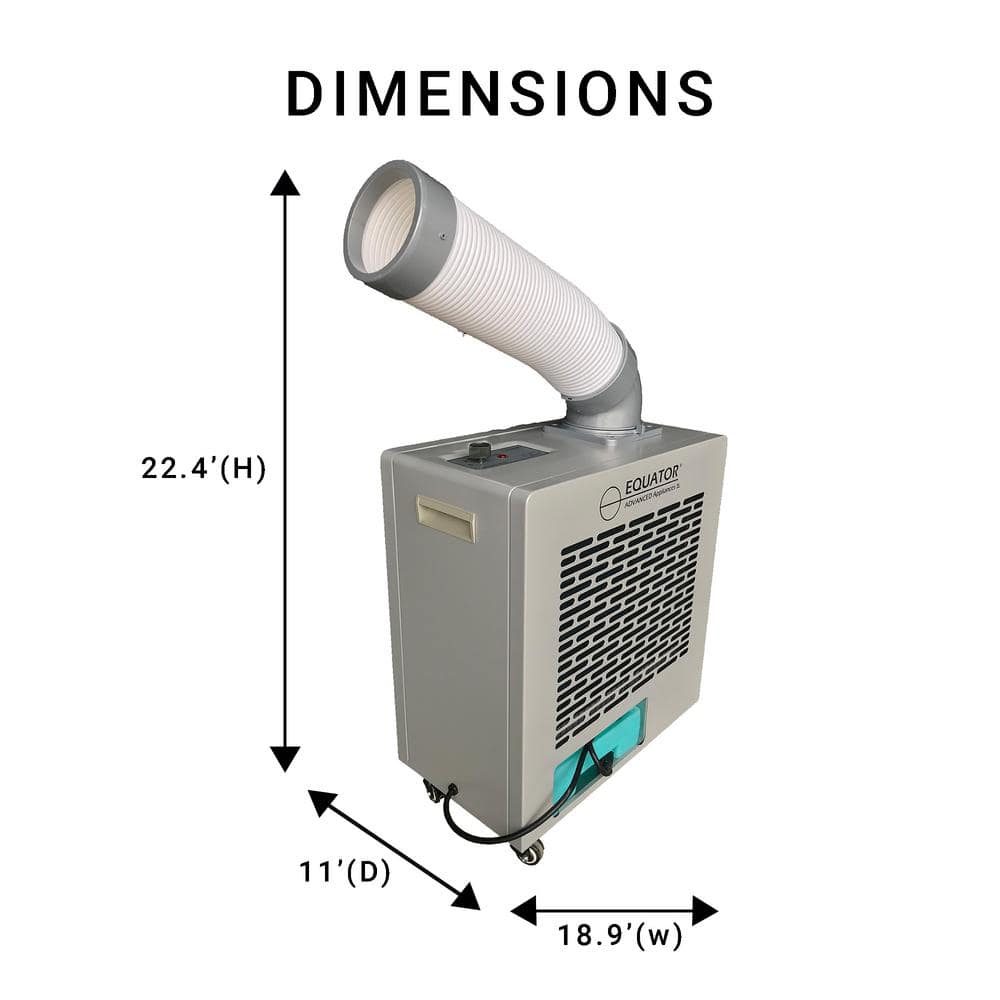 Equator Silver 7000 BTU Outdoor Portable Air Conditioner with Casters