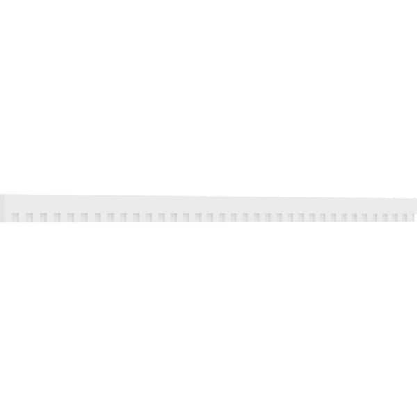 1 in. x 4 in. x 93-3/8 in. Architectural Grade PVC Sanford Dentil Trim Moulding with Backplate