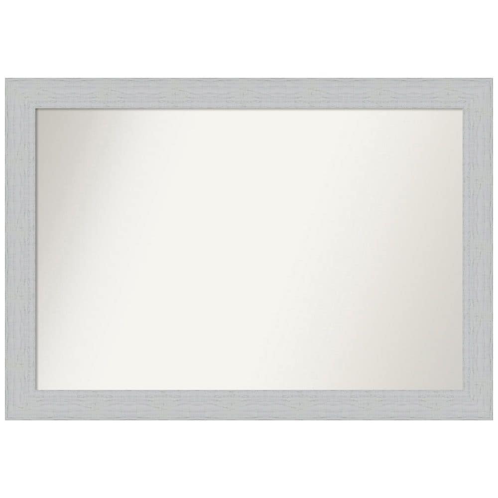 Shiplap White 40.25 in. x 28.25 in. Non-Beveled Rustic Rectangle Wood Framed Wall Mirror in White price history on PriceWatchPro