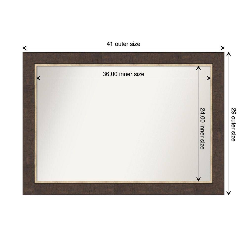 48" Rectangular Bronze Vanity Mirror with Polystyrene Frame