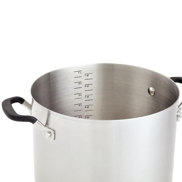 NutriChef Heavy Duty 8 Quart Stainless Steel Soup Stock Pot with