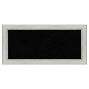 Flair Silver Patina Framed Black Corkboard 34 in. x 16 in. Bulletine Board Memo Board