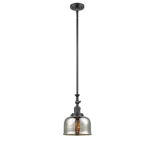 Innovations Bell 1-Light Oil Rubbed Bronze Bowl Pendant Light with Silver Plated Mercury Glass Shade