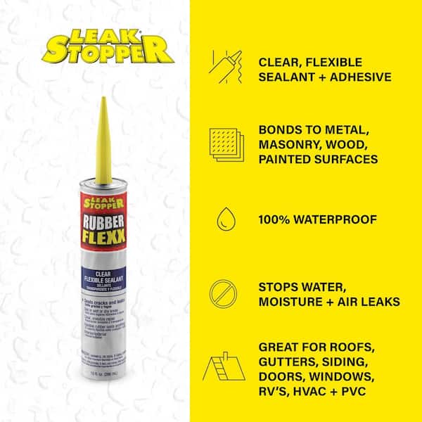 Leak Stopper Rubber Flexx Liquid Rubber Coating - Seal & Waterproof  Protection – for Boats, Roof, Tents, Machinery, Buildings, Interior,  Exterior – 1