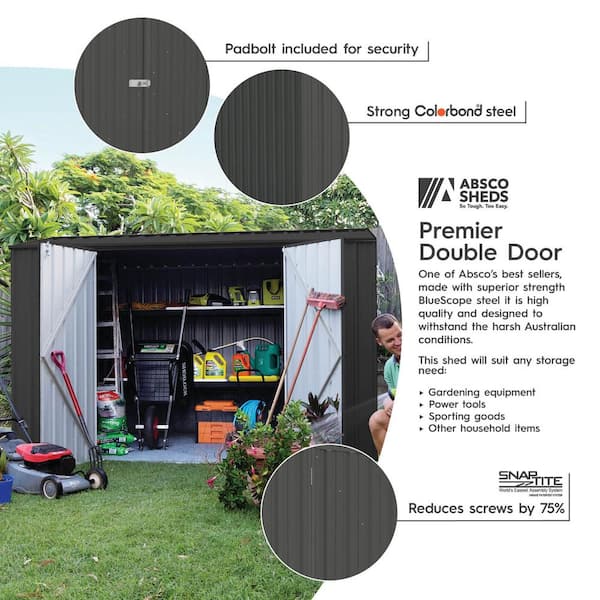 ABSCO Premier 10 ft. x 7 ft. Galvanized Steel Metal Shed in