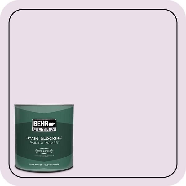BEHR ULTRA 1 qt. #650A-2 Ice Ballet Extra Durable Semi-Gloss Enamel Interior Paint & Primer