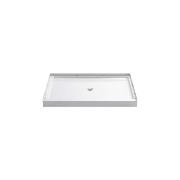 STERLING Guard+ 48 x 34 Alcove Shower Pan Base with Center Drain in White