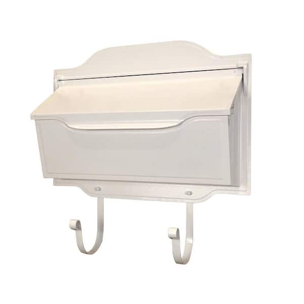Unbranded Contemporary White Wall Mount Horizontal Mailbox