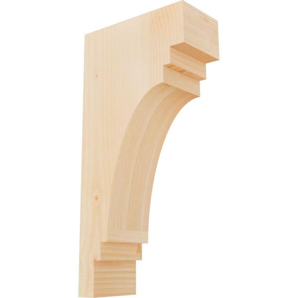 Ekena Millwork 5-1/2 in. x 12 in. x 24 in. Douglas Fir Pescadero Smooth Corbel