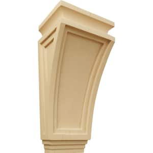 6 in. x 4-3/4 in. x 12 in. Alder Arts and Crafts Corbel