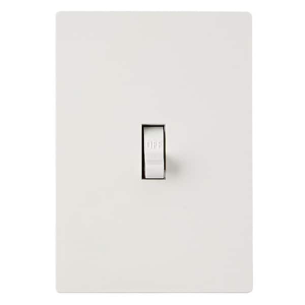 Hampton Bay Maple Hill 1-Gang White Toggle Plastic Wall Plate (1-Pack)