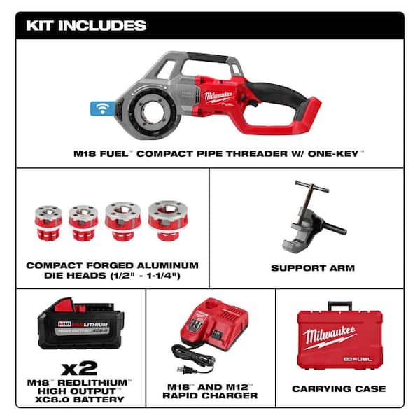 Milwaukee M18 FUEL One-Key Cordless Brushless Compact Pipe