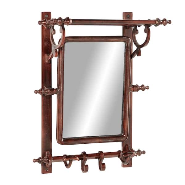 Litton Lane Silver Hexagon 3 Marble Shelves Marble Wall Shelf