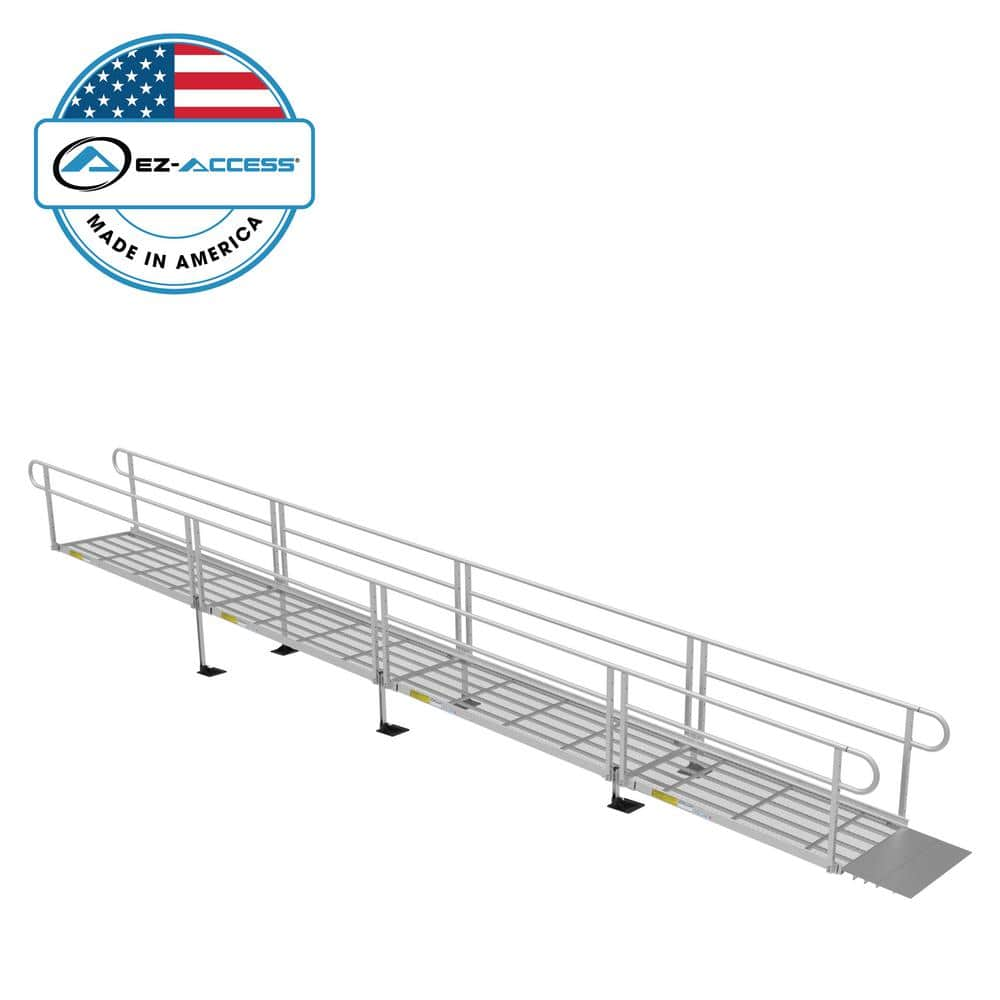 EZ-ACCESS PATHWAY 3G 30 ft. Wheelchair Ramp Kit with Expanded Metal ...