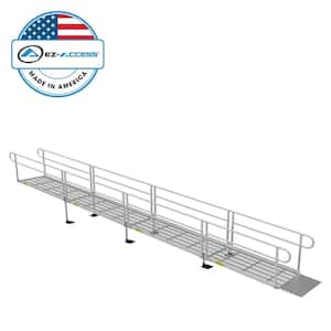 PATHWAY 3G 30 ft. Wheelchair Ramp Kit with Expanded Metal Surface and Two-line Handrails