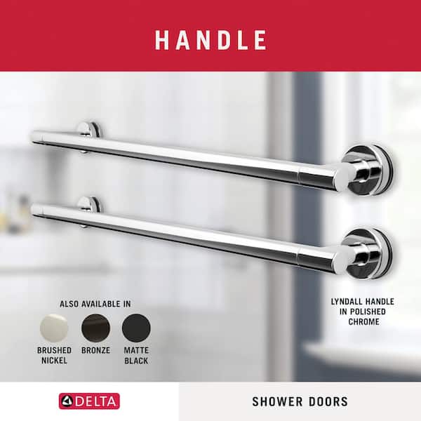 Lyndall 22 in. Shower Door Handle in Chrome (1-Pair)