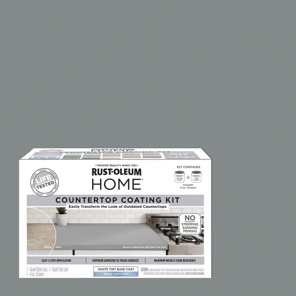 Rust-Oleum Home 1 qt. Fresh Concrete Satin Interior Countertop Paint Kit