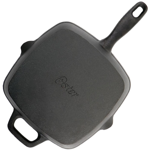 Outset Grill Paella and Deep Dish Pizza Pan, Cast Iron BBQ Pan with  Handles, 18.15” x 14.11” x 2.15”
