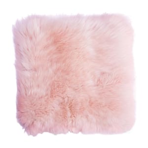 Pink sheepskin online pillow