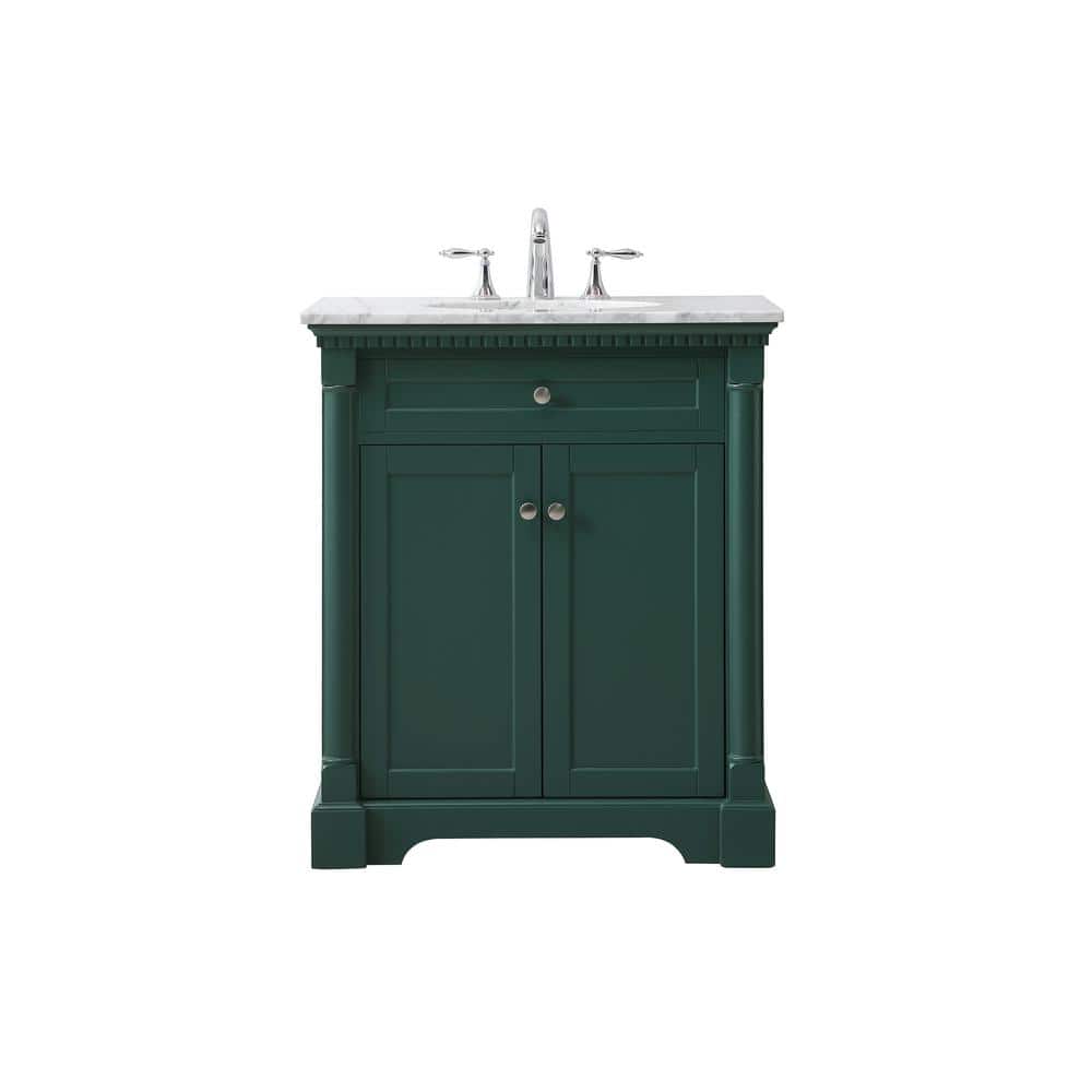 Simply Living 30 in. W x 21.5 in. D x 35 in. H Bath Vanity in Green with Ca