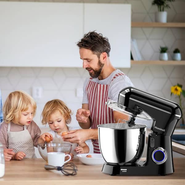 JEREMY CASS BigChef 6.5 qt. 650-Watt 10-Speed Black Stand Mixer