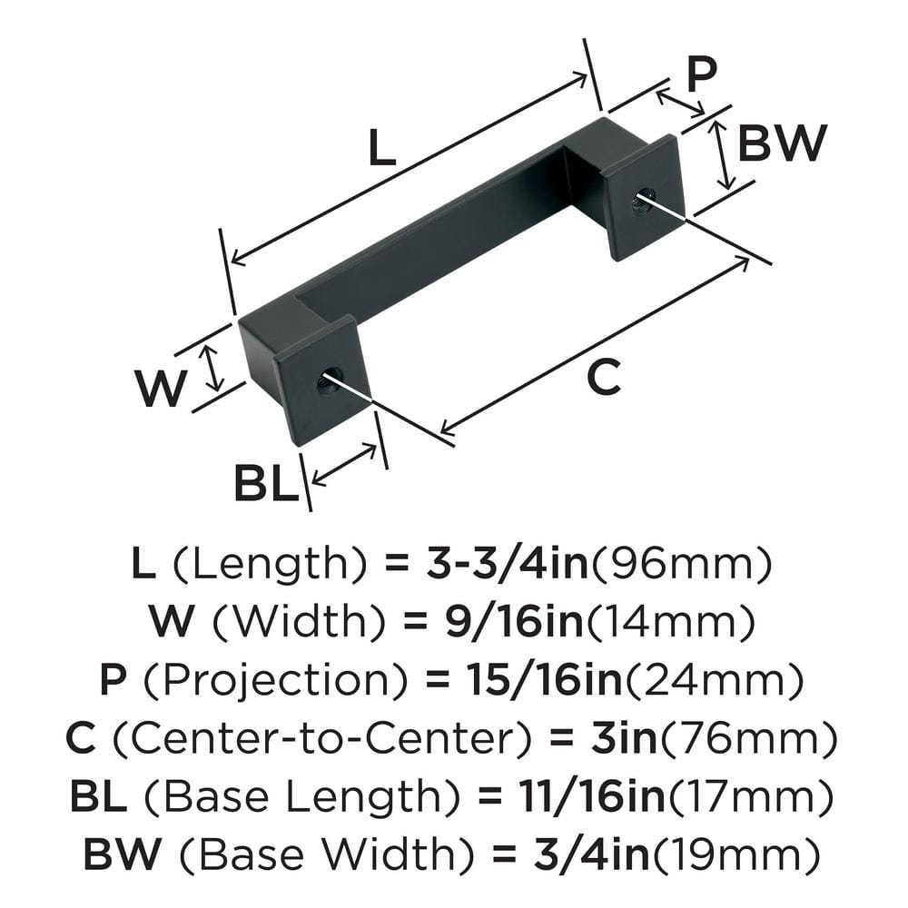 Matte Black Traditional Bronze Cabinet Bar Pull with Mounting Hardware