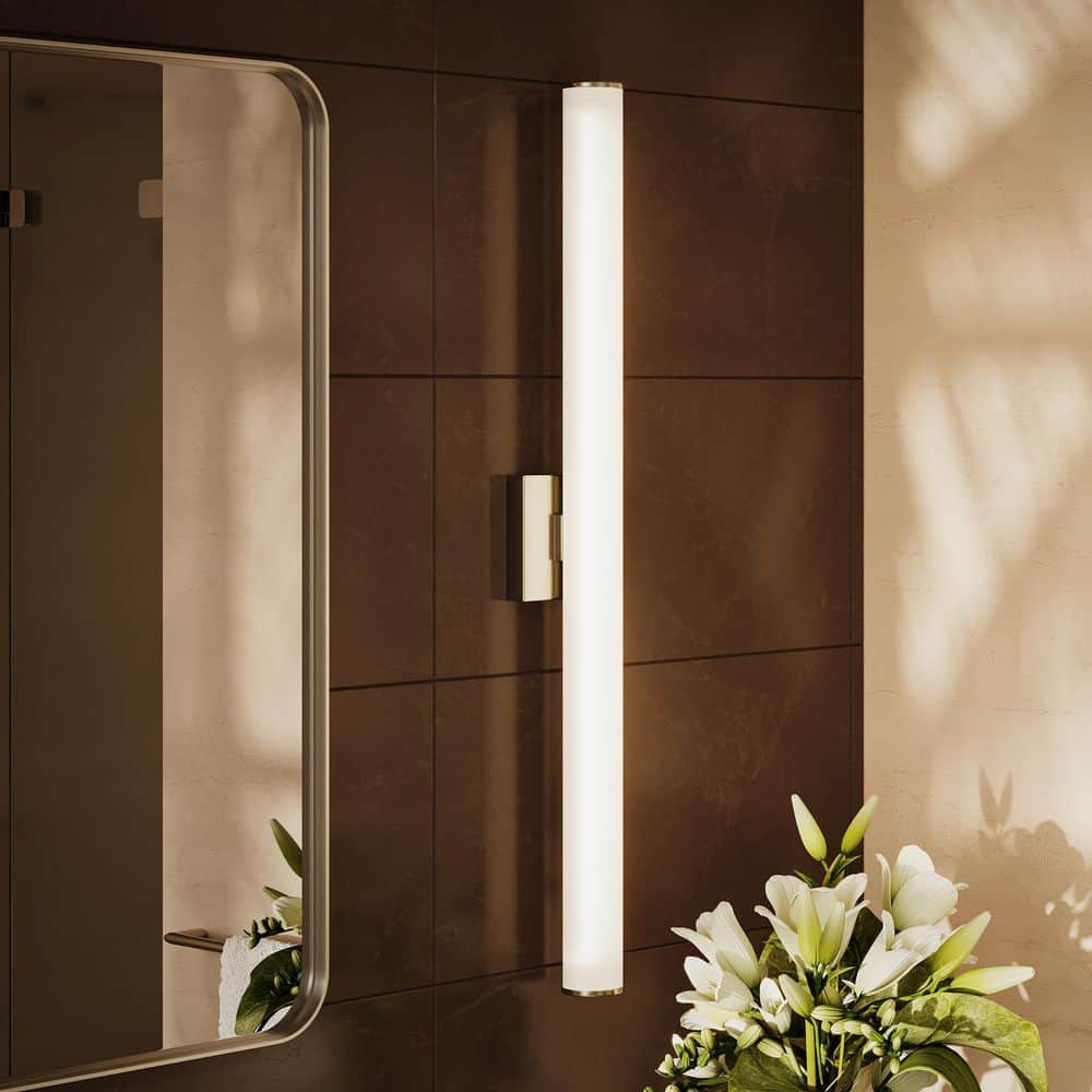 Phase 6.2 36 in. Brushed Nickel 5CCT Integrated LED Linear Vanity Light Bar price history on PriceWatchPro