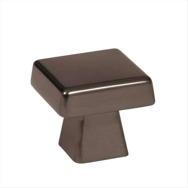 Blackrock 1-3/16 in. (30mm) Modern Gunmetal Square Cabinet Knob