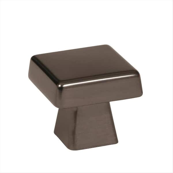 Amerock Blackrock 1-3/16 in (30 mm) Length Gunmetal Square Cabinet Knob