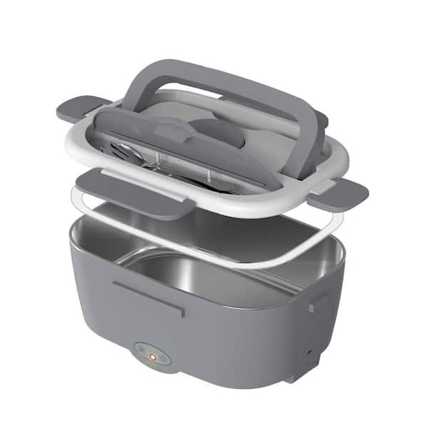 Lynzavix Electric Gray Lunch Box Food Warmer 100W, 1.8L