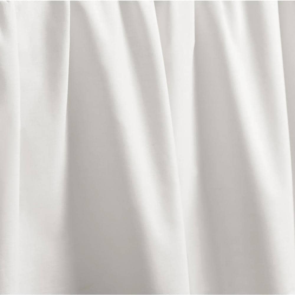 Ivory Cotton Twin Ruffled Bed Skirt with Split Corner