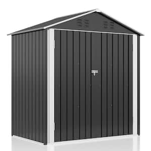 6 ft. W x 4 ft. D Metal Outdoor Storage Shed with Lockable Doors and Vents (24 sq. ft.)
