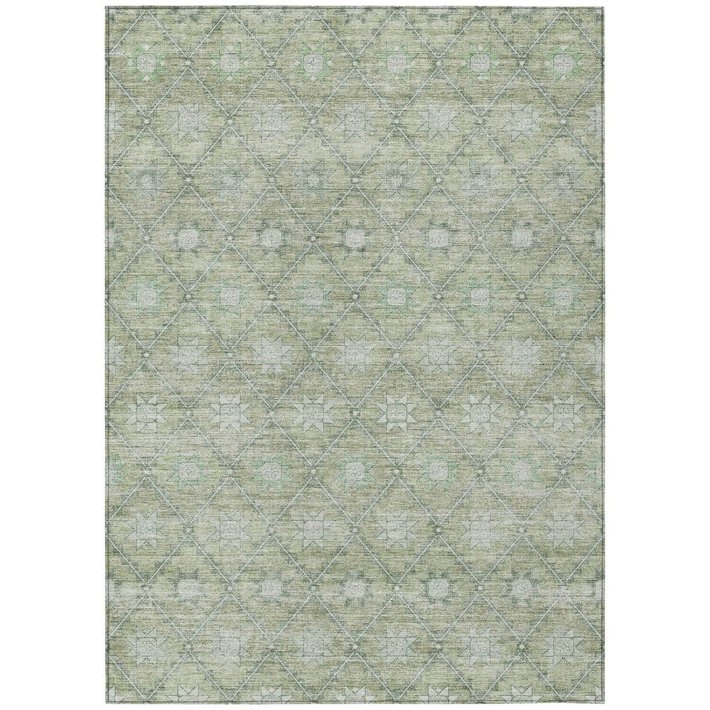 Chantille Machine Washable Indoor/Outdoor Abstract ACN1858 Aloe 5 ft. x 7 ft. 6 in. Accent Rug price history on PriceWatchPro