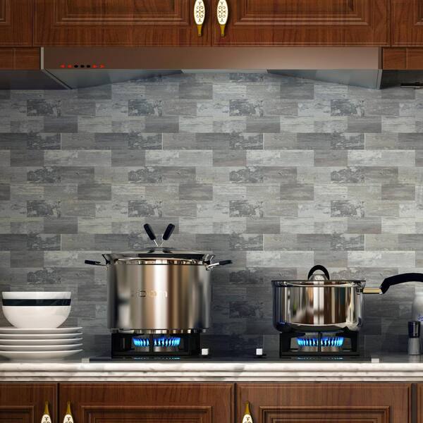 Yipscazo Peel and Stick Tile Backsplash, Stainless Steel Stick on Tile for Kitchen  Wall 