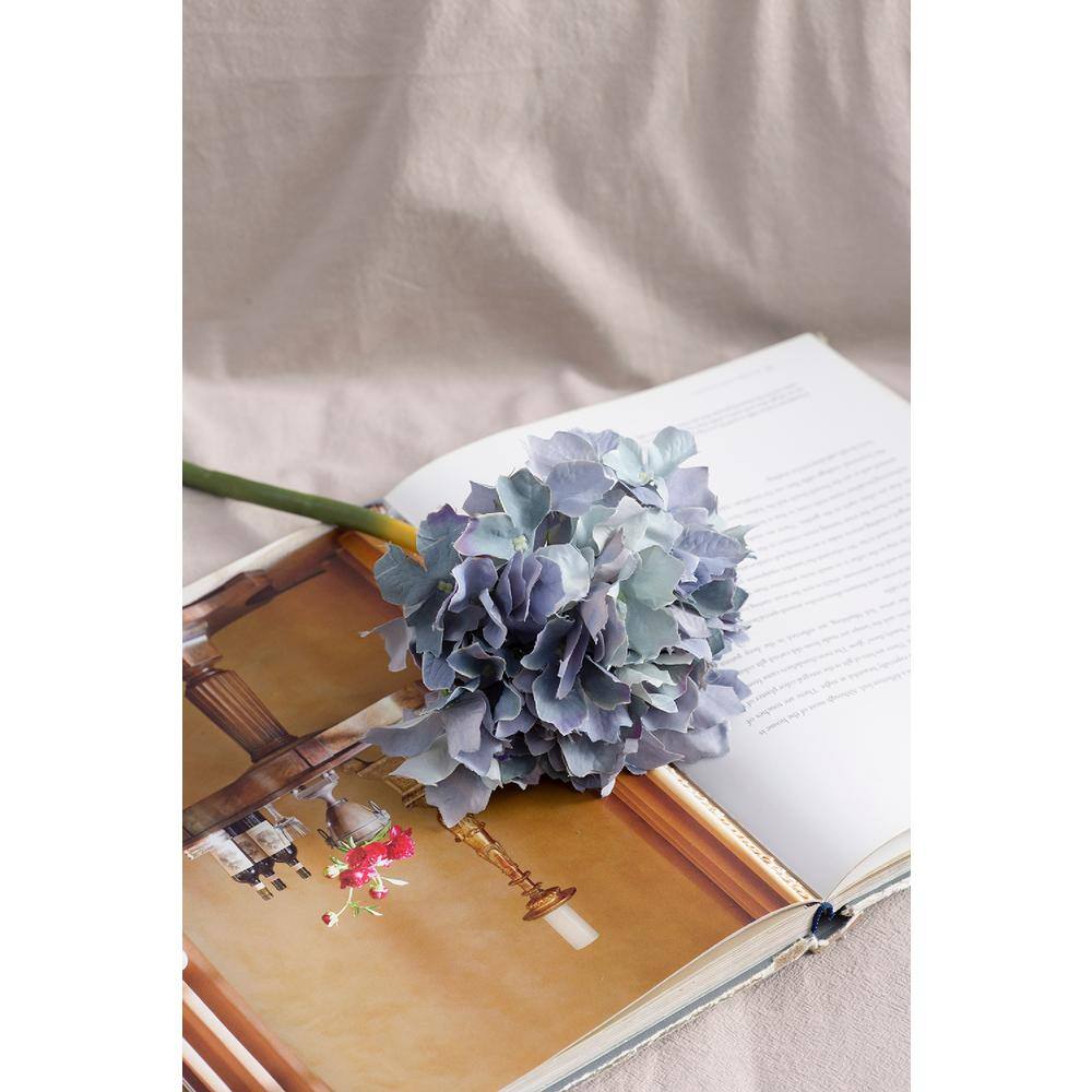 14'' Multi Blue Faux Hydrangea Set for Tabletop Decor
