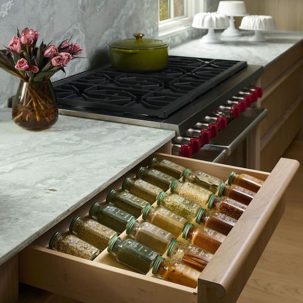 Drawer Organizer Built In Spice Rack Drawer Rev-A-Shelf Natural 36