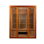 Alpine Lifesauna 3-Person Infrared Sauna with 5 Dual Tech Infrared Heaters and Chromotherapy