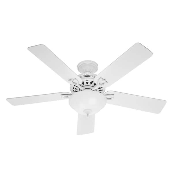 Hunter Astoria 52 in. Indoor White Ceiling Fan with Light Kit