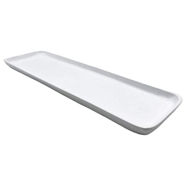 castellousa Aluminum Decorative White Modern Tray
