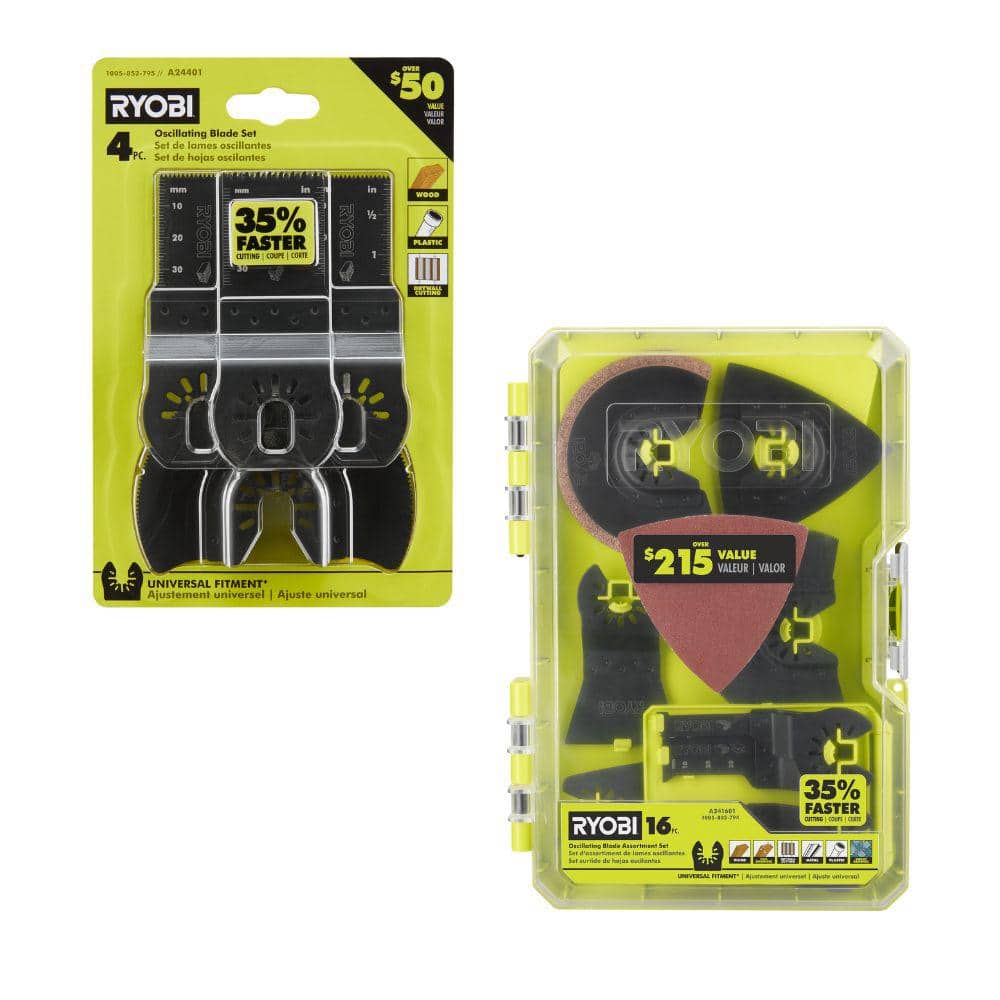 Reviews for RYOBI 4Piece Wood Oscillating MultiTool Blade Set with 16