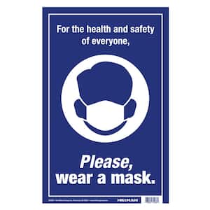 8 in. x 12 in. Please Wear a Mask Sign