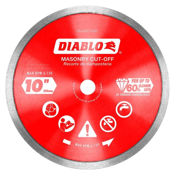 Details about   TechDiamondTools 10 Inch Diamond Continuous Saw Blade 