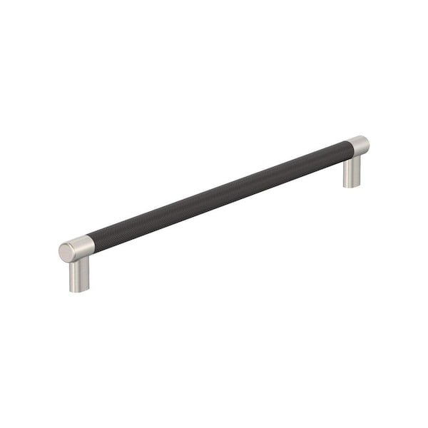 Esquire 18 in. (457mm) Modern Satin Nickel/Oil-Rubbed Bronze Bar Appliance Pull